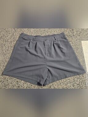 Women's Classic Grey Pleated Shorts
